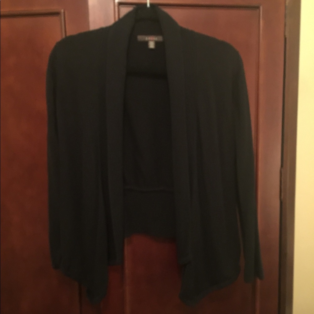 Fever Black Drape Front Cardigan Size M